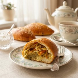 Пирожки с капустой и яйцом